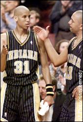 Reggie Miller and Mark Jackson